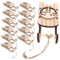 STOBOK Weißer Weihnachtsschlitten 24 Stück Holzschlitten Ornamente Holz Weihnachtsschlitten Rustikale Holzschlitten Holzhandwerk Weihnachts Holzschlitten Holzschlitten Verzierung Exquisite Schlitten