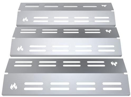 teileplus24 Brennerabdeckung kompatibel mit Enders Chicago 3 Gasgrill | Edelstahl mit Logo 3-teilig Passgenau Flavorizer Bars Rostfrei Brennerschutz
