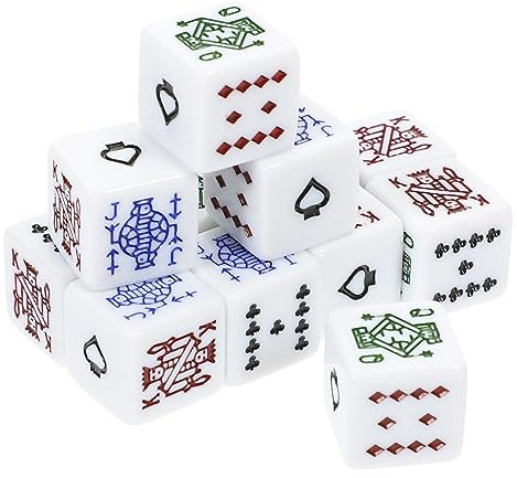 WOONEKY 12St Poker Würfel pokerwürfel Gaming Stuff dice Set Spielbedarf spielewürfel Poker-Würfelspiel Spielzubehör Partywürfel sechsseitige Würfel Spielversorgung lustige Spielchips Acryl