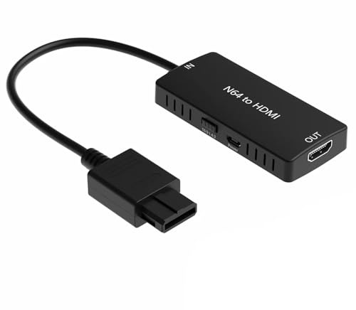 KUSTOMAZING HD Link Cable for Gamecube, N64, SNES (3-in-1), HDMI Adapter with S-Video Signal Output (Better Video Quality), HD Converter with 4:3/16:9 Switch, 3IN1SNESNGCN64-02 Portable