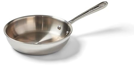 T-Fal Pro Tri-Ply Stainless Steel Fry Pan 8 Inch, Induction Compatible, Oven Safe 500F, Fast & Even Heat, Professional Quality & Durability, Frying Pan, Skillet, Cookware, Dishwasher Safe, Silver