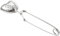 sourcing map 1 Pcs Heart Snap Tea Ball Infuser with Handle, Loose Tea Steeper, Stainless Steel Tea Strainer for Brew Loose Leaf Tea, Silver