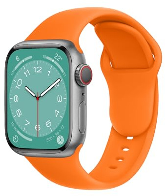 ELETTRONEO C1 Correa Deportiva para Apple Watch Ultra 3 2 49mm, Series 11 10 46mm, 9 8 7 45mm 41mm, SE 6 5 4 44mm 40mm, 3 2 1 42mm 38mm Pulsera Strap, Naranja