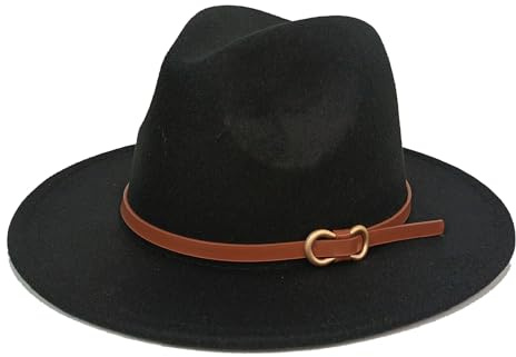 HEYANN Fedora Hut Herren Herren Hut Filzhut mit Breite Krempe Herren Klassischer Hut Panama Hut Damen Filz Trilby Hut Herren für Party