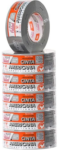 Plus Calidad Ruban Toilé Extra-Résistant 48mm x 50m x 0,2mm Gris pour Emballage, Cartons de Déménagement, Réparations. Ruban adhésif pour Fermetures Sûres, Solides et Résistantes (06 Rouleaux Gris)