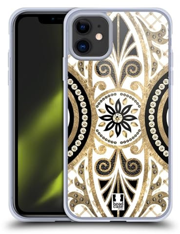 Head Case Designs Weiss Art Deco Luxe Gelhülle [Militärischer Schutzgrad] Kompatibel Mit Apple iPhone 11 Und Kompatibel Mit MagSafe