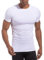 Towintec Compression Shirts for Men Short Sleeve T-Shirt Mesh Baselayer Slimming Round Neck Vests Running Tops Sweatproof Quick Dry T-Shirts Gym Workout Basketball Golf Rash Guard Undershirts White
