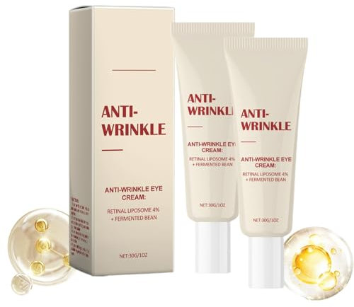Anti-Aging Augencreme mit 4% Retinal Liposom und Fermented Bean, Anti-Wrinkle Eye Cream gegen Falten und Augenringe, Glättung bei Tränensäcken und Dunklen Augenringen, 30g (2)