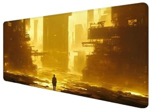 Large XXL Mouse Mat Man Gaming Mouse Pad (600 x 300 x 3mm) River Extended Mousepad Keyboard Mat Waterproof Desk Pad with Anti-Slip Rubber Base Mousemat, Laptop for Office Work Gaming and Home D1-955