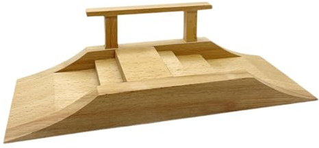 KiBcsLic Rampa para Fingerboard de Madera Juguete Obstáculo Multifunción Parque Skate Miniatura Entrenamiento Creatividad Adecuado para Adultos Coleccionistas, Style C