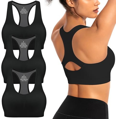 AENLLEY Seamless Wireless Racerback High Impact Sports Bras Women, Yoga Gym Activewear