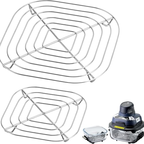 2Pcs Air Fryer Racks for Crispi Air Fryer FN101 and Crispi Pro Air Fryer AS101, Stainless Steel Air Fryer Grill Accessories Air Fryer Stand for Crispi Air Fryer FN101 AS101