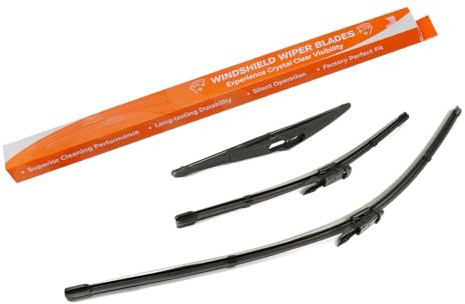 Auto Scheibenwischer Zubehör Kompatibel mit Opel Corsa D S07 2006-2014, Wischerblätter Vorne + Hinten, Set Frontscheibenwischer und heckscheibenwischer, 26/16/12 Zoll