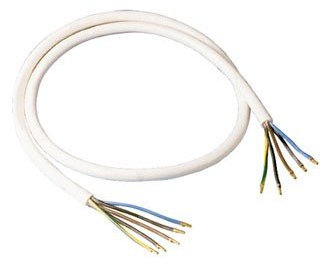 Herdanschlussleitung 5G, 5 Ader, Aderquerschnitt 1,5 und 2,5 mm², Länge und Querschnitt wählbar, weiß (2,5mm² x 1,5m)