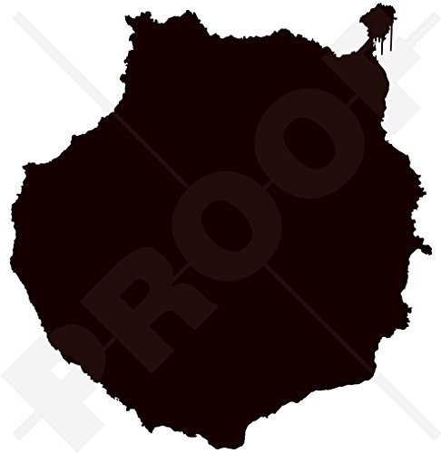 GRAN CANARIA Karten-Form, KANARISCHE INSELN Spanien, Kanarische Inseln Schattenbild 115mm Auto & Motorrad Aufkleber, Vinyl Stickers - WAHL VON 22 FARBEN