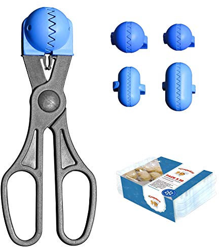 La Croquetera Multiusos Color Azul-4 moldes Intercambiables para masas + Pack conservación-100% español : Patentado y Fabricado en España, 1 utensilio + 20 bandejas