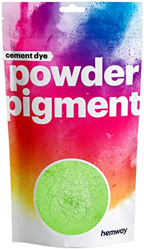 Hemway Cement Dye Powder Pigment Concrete Color Render Mortar Pointing Powdered Brick Toner Plaster - Metallic Apple Green - 100g / 3.5oz