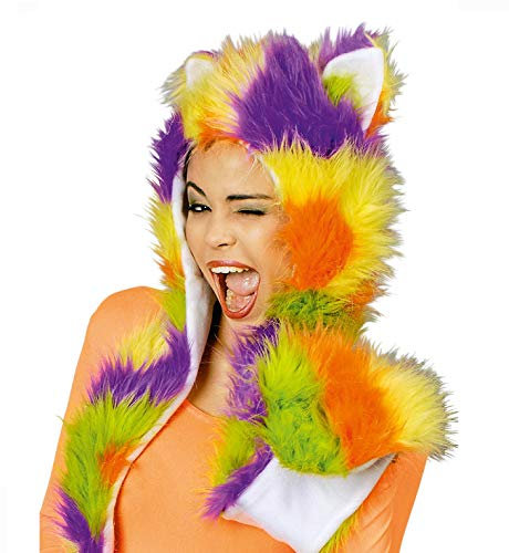 narrenkiste K10230204 bunt Damen PLüschmütze Monster