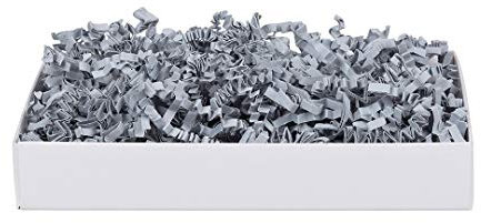 SizzlePak 023, Cool Grey, graues Füllmaterial und Polsterpapier zum Füllen, Polstern, Ausstopfen, Dekorieren von Geschenk-Verpackungen, Deko - 1 kg