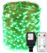 Erchen Strom-betrieben LED Lichterkette, 165 FT 500 LED 50M Stecker dimmbare Kupfer Draht Lichterketten mit 12V DC Adapter Fernbedienung für Innen Außen Weihnachten Party (Grün)