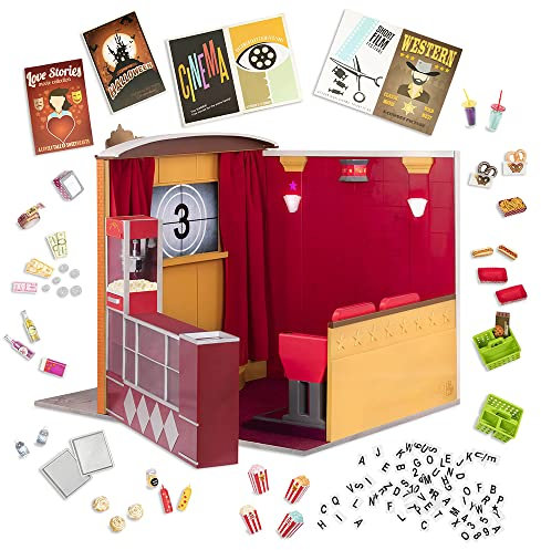 Our Generation – Puppenzubehör (46 cm) – Spiellebensmittel – Fantasiespiel – Spielzeug für Kinder – Spielzeug für Kinder ab 3 Jahren – OG Cinema – Filmtheater-Set