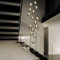 CBJKTX luz Colgante mesa de Comedor Colgantes de Escaleras Altura Ajustable Araña 15 Llamas Vidrio Cocina Sala de Estar Dormitorio Lámpara (Gris Ahumado)