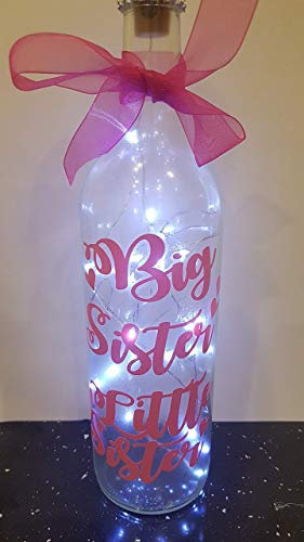 Big sister little sister frosted light up bottle
