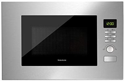 Taurus Fastwave 20L Fused - Microonde Digitale 20 L Integrabile/da Incasso con Grill, 700 W, Auto-Clean, Varie Funzioni e Programmi, Acciaio Inossidabile