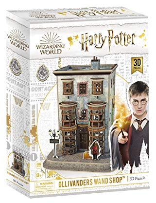 World Brands Tienda Varitas Ollivanders Magasin de Baguettes Harry Potter Cubic Fun Maquettes à Assembler Puzzle 3D Kit de Construction, DS1006H, Multicolore