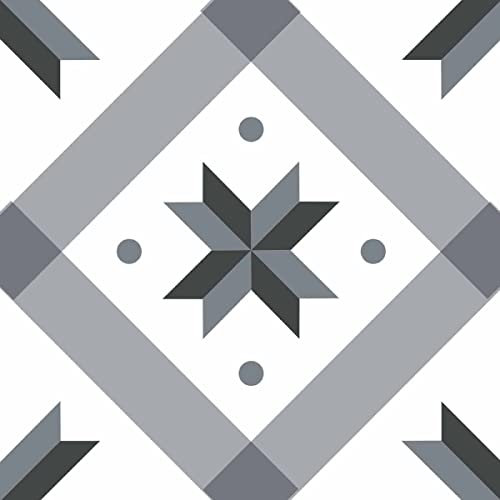 Draeger Paris - Stickers carrelage 15x15 cm Etoile Grise