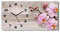 Tulup Wanduhr aus Glas 60x30 cm Glas Uhr Bild Glasuhr Gehärtetes Glas Küchenuhren - Schwarze Zeiger - Orchidee auf Holz