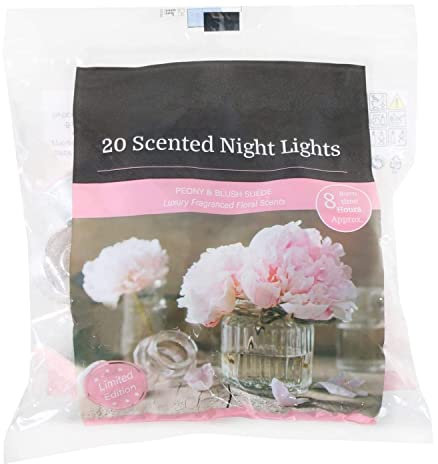 OnlineStreet Scented Tealight Votive Candles Pack - Wax Tarts in Different Assorted Refreshing Fragrances with 8 Hours Burning Time (Peony Blush Suede)
