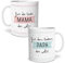 OWLBOOK® Geschenkset Tassen Beste Mama & Papa zum Muttertag und Vatertag Geschenkset mit 2 personalisierten Tassen Geschenke Geschenkideen für Deine Eltern Keramik 300 ml