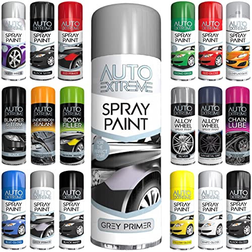 Classic Signature - 1 x Auto Extreme Grey Primer Spray Paint 250ml, Professional Quality, Perfect Finish for Cars, Bikes,Vans, Metal, Wood