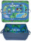 HECKBO 4-in-1 Auto Organizer und Spielteppich - Kinder Spielzeug-Aufbewahrungsbox - Faltbare Spielmatte mit Straßenmotiv - Sichere Befestigung im Auto, 91cm x 72cm