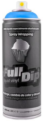 AutoFullCar Full Dip Spray Fluor 400 ml | Vinilo líquido Aerosol Pintura Coche Moto Bici Llanta (Azul Fluor)
