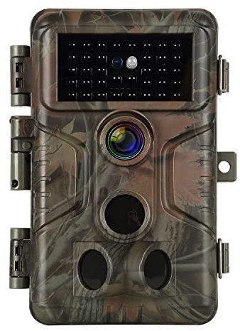 Folgtek Caméra de Chasse 64MP 1296P avec Détection de Mouvement PIR, Distance de Vision Nocturne de 100 Pieds 120° Grand Angle, 0,1sec Vitesse de Détection IP66 Étanche pour à la Maison