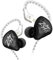 KZ ZST X in-Ear Monitors, Upgraded Dynamic Hybrid Dual Driver ZSTX Earphones, HiFi Stereo IEM Wired Earbuds/Headphones with Detachable Cable for Musician Audiophile (without Mic, Black)
