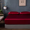 Nayoroom Spannbettlaken Satin 200x200cm Weinrot Seide Glanzsatin Glatt und Bequem Microfaser Spannbetttuch Bettlaken für Boxspringbett Topper Matratze bis 25 cm