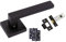 Golden Grace Delta Door Handles on Square Rose in Stunning Matte Black Finish Complete with 1 Pair of 3 Ball Bearing Hinges & 64mm Tubular Latch - 1 Pair