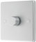 Aroidful 5-200W LED Dimmer Switch, Push On/Off 1 Gang 2-Way Rotary Trailing Edge LED Dimmer Switches for Dimmable LED Lights/Incandescent/Halogen (Silver)