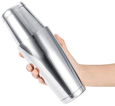 HOHXFYP Cocktail Shaker,820 ml/540 ml Edelstahl Silber Cocktail Shaker,Langlebiger,Bequem zu Greifender Bar Shaker,f¨¹r Milk Tea Shop Coffee Shop Bar