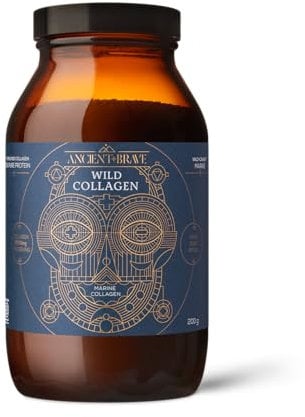 Ancient + Brave Wild Collagen 200g - Wild gefangenes marines Kollagenpulver-Supplement - 100% hydrolysiertes Kollagenpeptid (Fisch) - Fasten, Keto - Anti-Aging, Haut-, Haar- und Nagelgesundheit