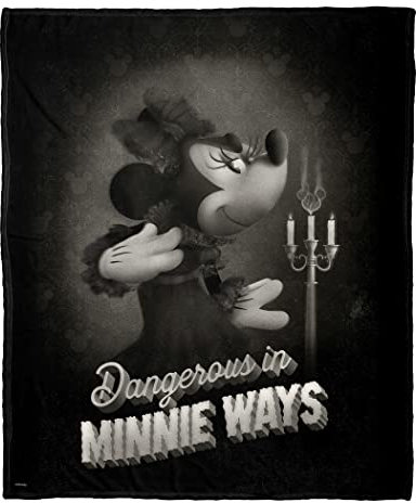 Northwest Disney's Mickey Mouse Überwurfdecke, seidig, 127 x 152,4 cm, Minnies Evil Ways