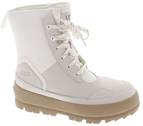 UGG UGG174 The Lug - Stivali da donna, Bianco brillante, 37.5 EU