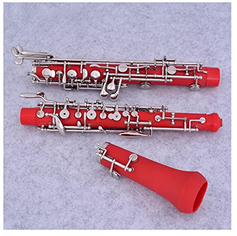 Professionelle C-Tasten-Oboe, Roter ABS-Röhrenkörper, Halbautomatischer Stil, Cupronickel-Nickelplatte Anfänger Oboe