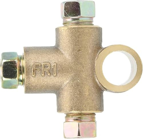 TKSE Raccord de Frein en T, M10 3/16in 10mm 1841 PSI Alliage, Té de Frein Universel 3 Voies, Raccord Hydraulique Freinage avec 3 Écrous Mâles
