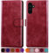 SUANPOT [RFID Schutz für Samsung Galaxy A54 5G Hülle PU Leder Handyhülle Lederhülle Klapphülle Kartenfach Flip Cover für Samsung A54 Handy hülle Leather Wallet Phone Case Rot