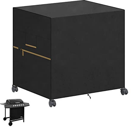 VANSHEIM Cubierta para Barbacoa Cubierta de Barbacoa Exterior Funda Barbacoa Impermeable,Anti-UV Tela Oxford para Weber,Char-Broil Barbacoa 90x65x90cm