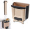 aghoer Cubos de Basura Plegable, Cubo de Basura Colgante 8L, Residuos de Cocina, Para Cocina, Baño, Oficina, Salón, Coche (Café)